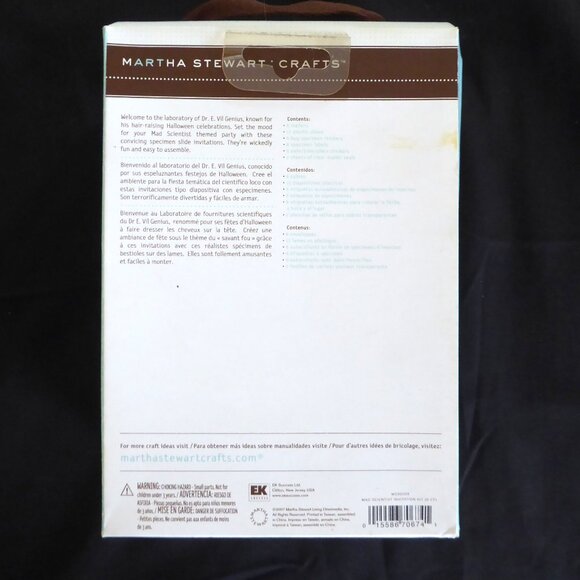NEW 2007 MARTHA STEWART MAD SCIENTIST HALLOWEEN LAB SLIDES LABELS INVITATION KIT - Picture 5 of 13